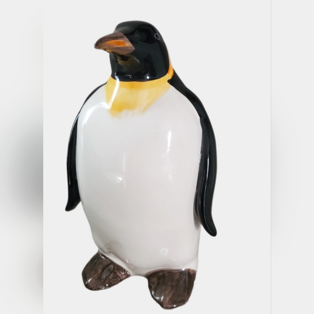 Ceramic Penguin Coin Bank Made in Italy